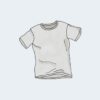 Illustration of a plain white T-shirt.