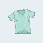 Illustration of a light green T-shirt.